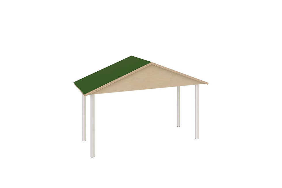 Sistema de mesa baja con cubierta inclinada