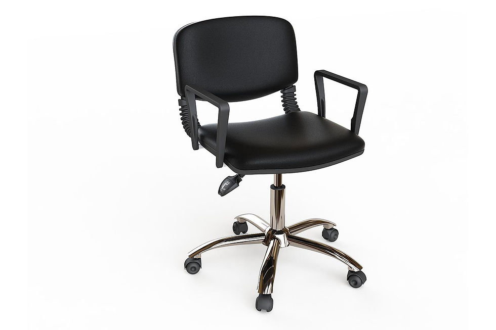 Silla Dogus Forma cromada con brazos y ruedas - imagen principal