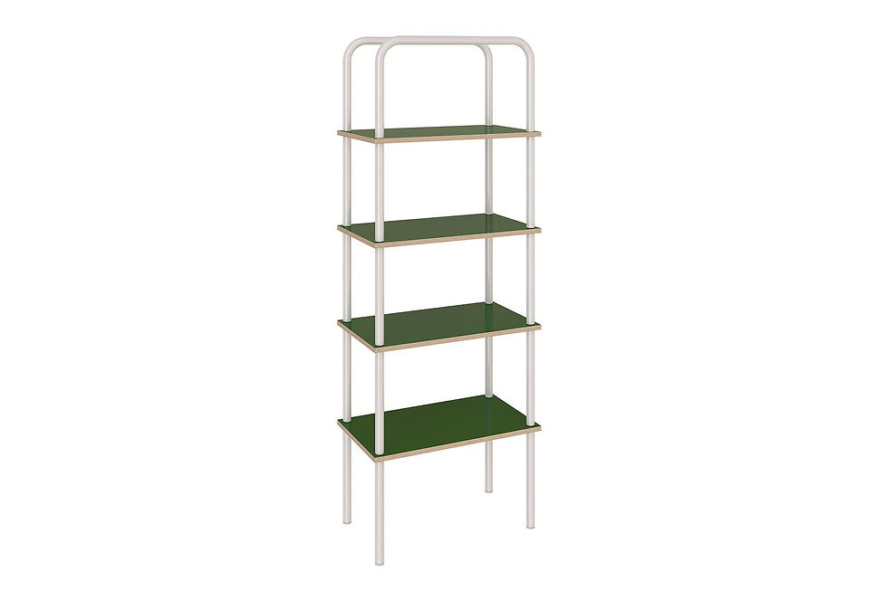 Sistema de estantería vertical de tres niveles