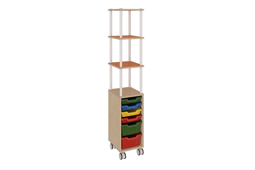 Miniatura: Sistema de estantería vertical con compartimentos