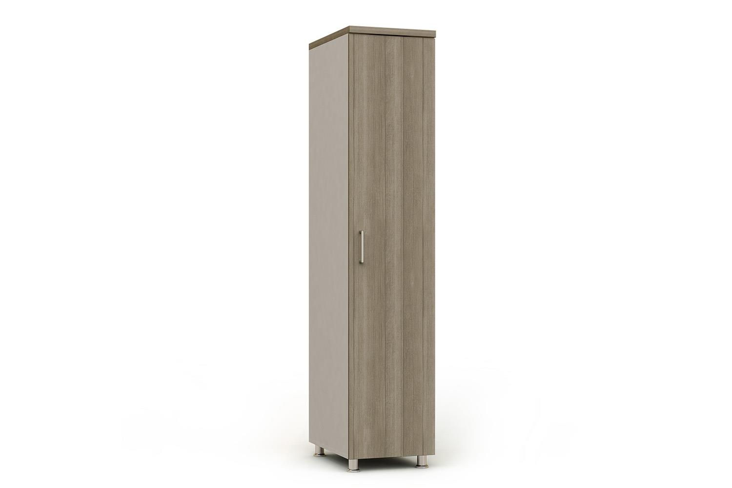 Armario modular alto estrecho con puertas de madera