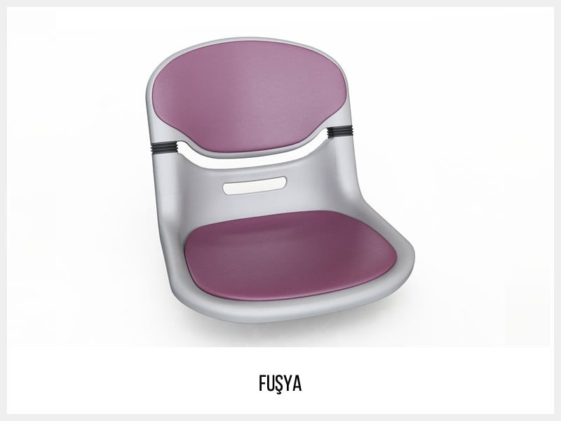 Thumbnail: Silla Konfor giratoria base negra Dogus D03-1533 - Fucsia RAL 4003