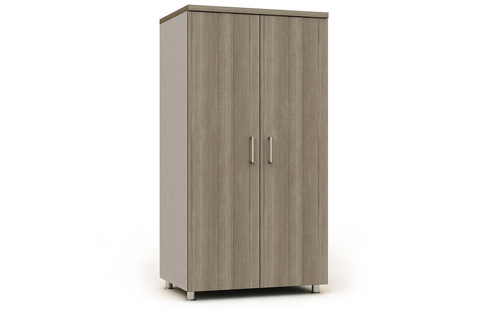 Armario modular alto ancho con puertas de madera
