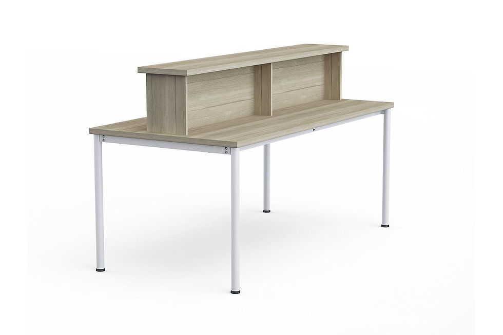 Miniatura: D05-112 - Mesa de trabajo rectangular con estantería sin iluminación