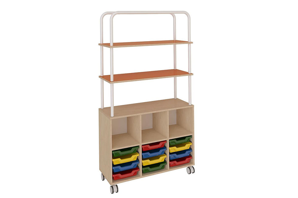 Miniatura: Sistema modular bajo con cubetas y panel superior