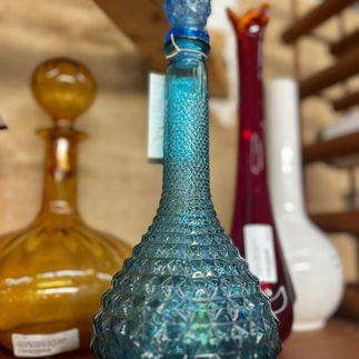 Vintage Blue Glass Bottle