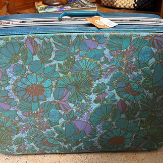 Vintage floral suitcase