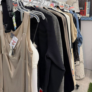 Vintage clothing in vendor mall