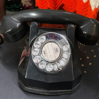 Vintage black rotary phone