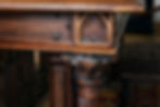 Detail on gothic revival table
