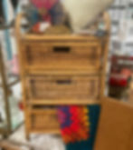 Vintage rattan storage piece