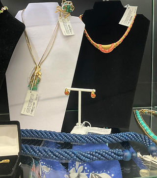 Colorful vintage jewelry