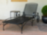 Vintage wrought iron lounger