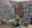 Antique mall booth full of Hot Wheels collectibles