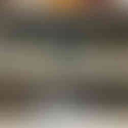 Display of Christmas village collectibles