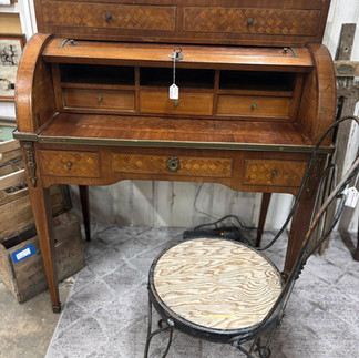 Antique secretary desk and chair