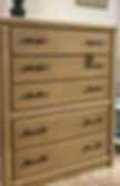 Vintage blonde wood chest of drawers