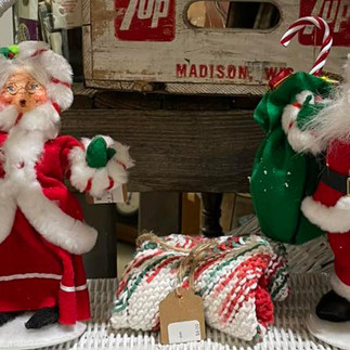 Vintage Santa and Mrs. Claus figurines