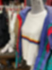 Vintage shirt with colorful jacket on mannequin