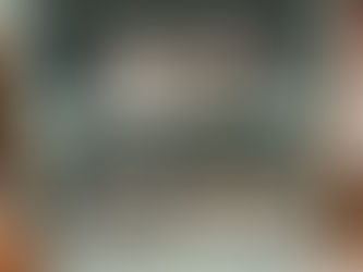 Shelf of vintage blue and white dishes