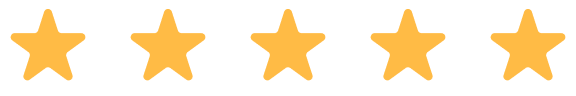 Five orange star rating