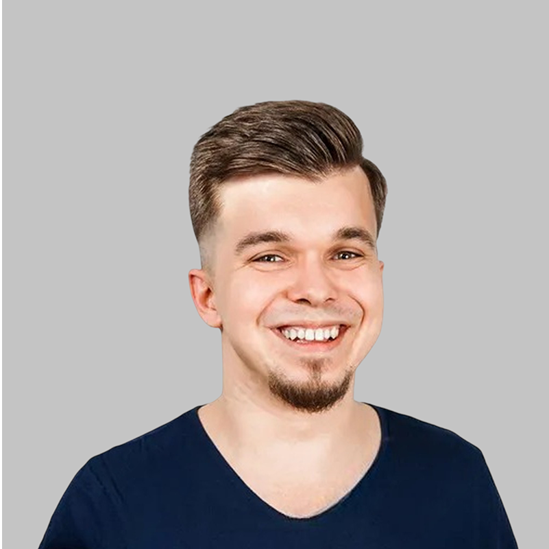Smiling man, headshot portrait