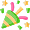 Party popper with confetti and stars
