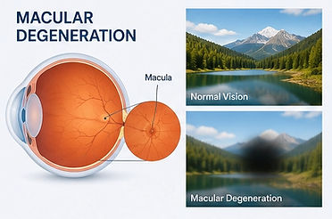 Diagram of macular degeneration