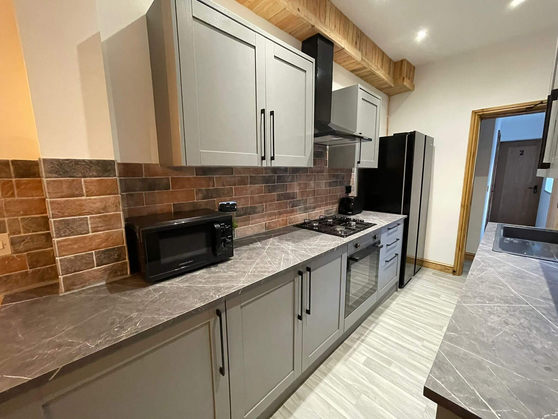 luxurious student kitchen area