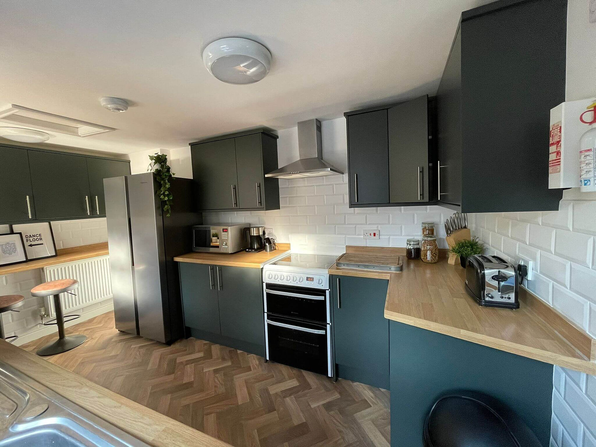 stylish student kitchen area