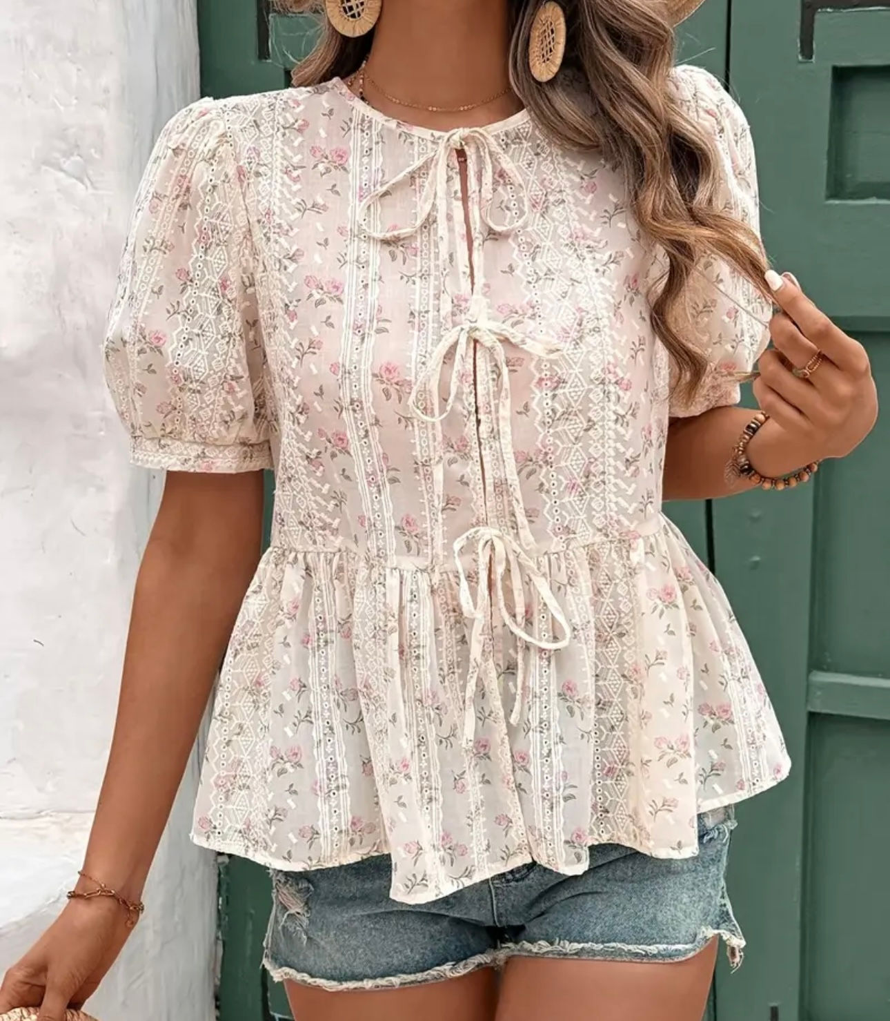 Lovers Bloom Floral Tie Top
