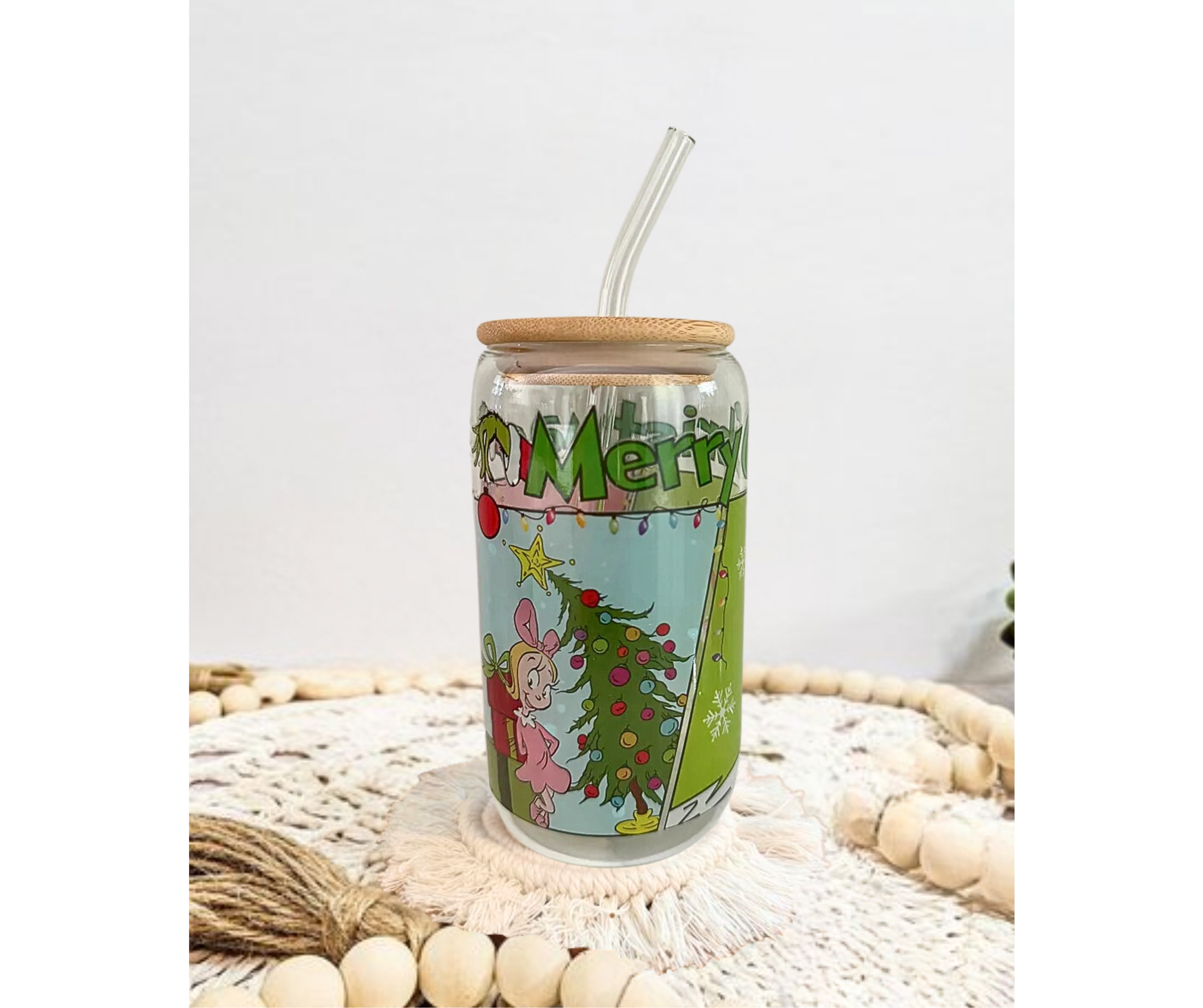 Merry Christmas Grinch Scene Libbey