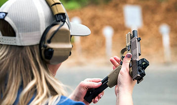 Percision 22 calibre shooting in action