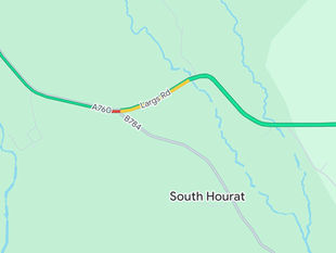 A760 closed south of Largs following an RTC