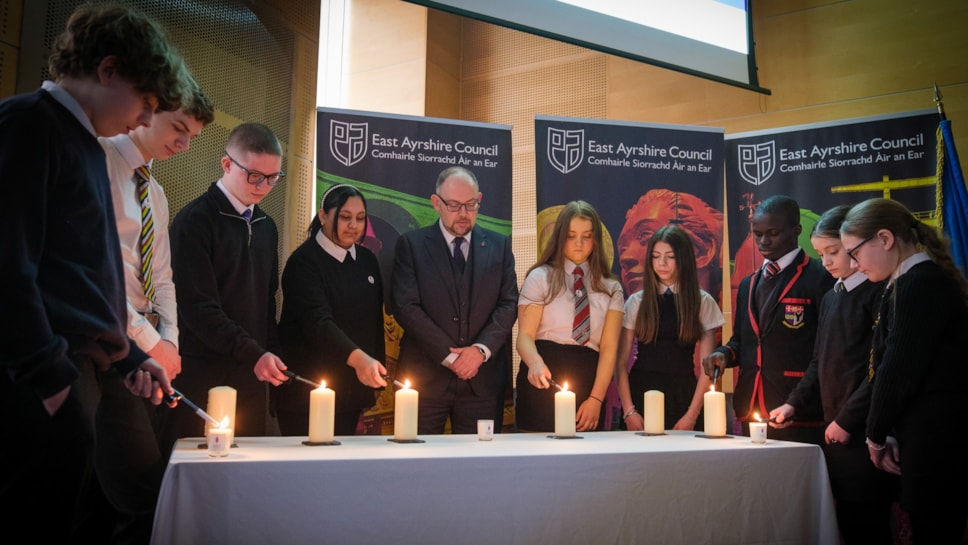 Pupils gathered to mark Holocaust Memorial Day