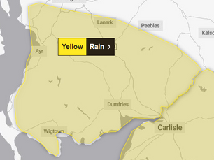 Yellow Warning For Rain Issued Across Ayrshire