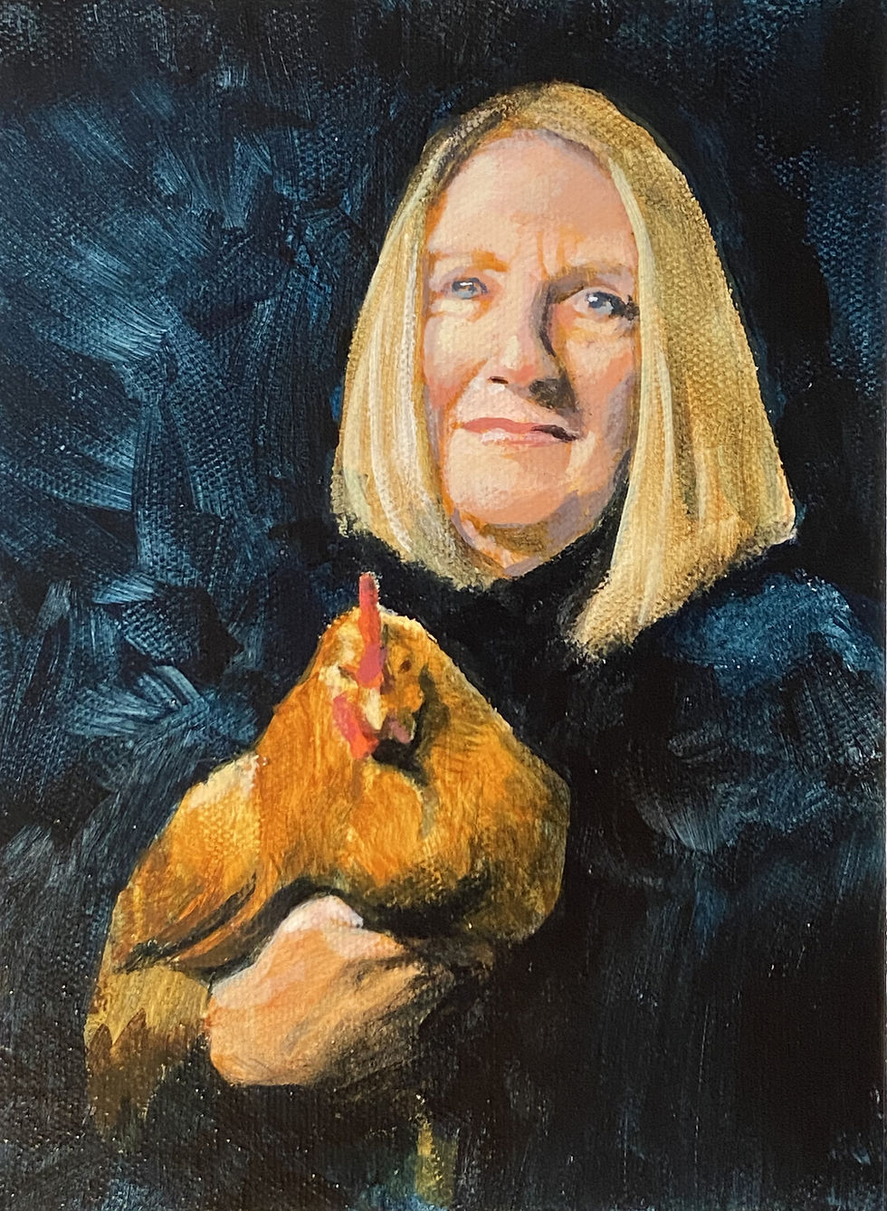 June and her Chicken