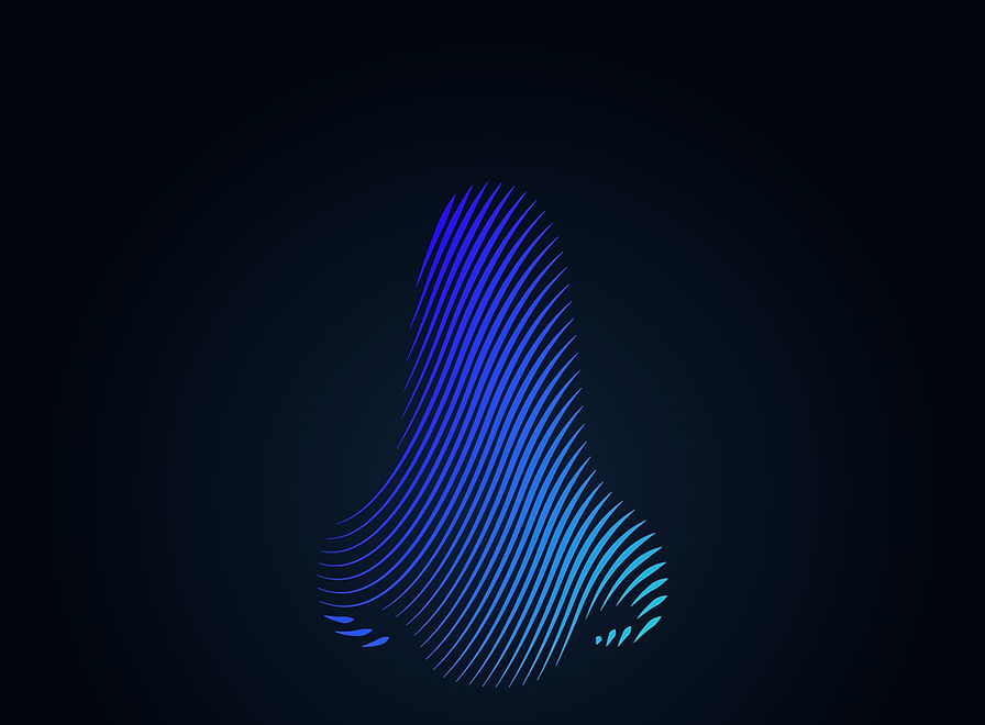 Human nose medical structure. creative  line art nose logo design vector illustration on d