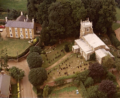 Aerial view Rectory and Church