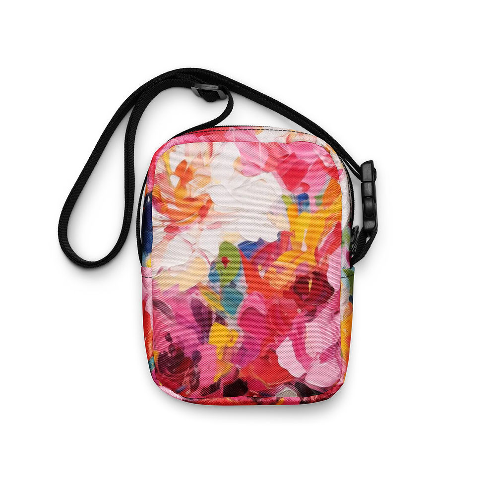 Thumbnail: Painted Floral by Tiffany Bohrer Utility crossbody bag
