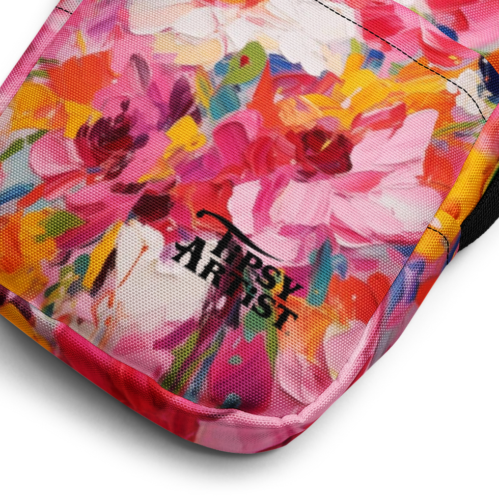 Thumbnail: Painted Floral by Tiffany Bohrer Utility crossbody bag