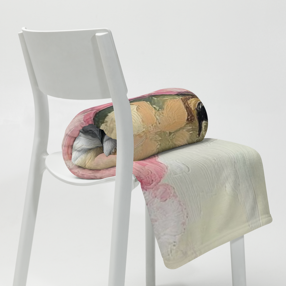 Thumbnail: Sweet Winter Deer in Pink by Tiffany Bohrer - Throw Blanket