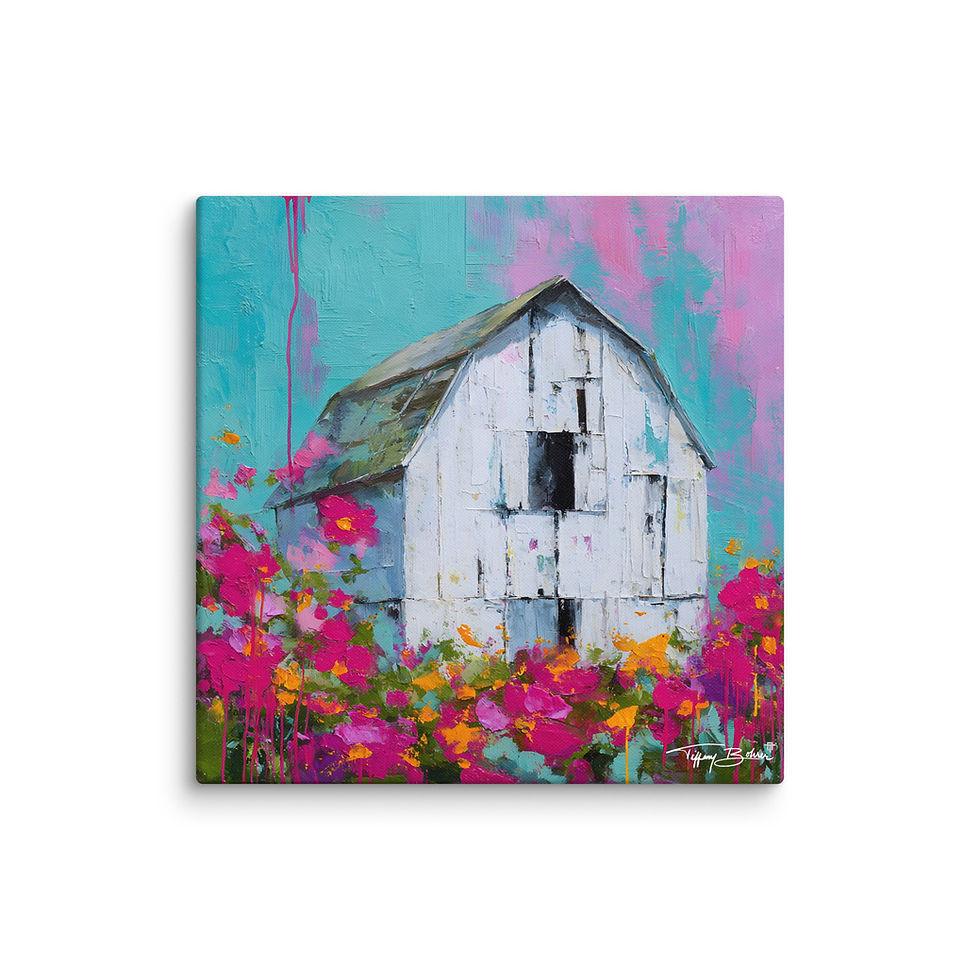 Thumbnail: Family Farm in Full Bloom by Tiffany Bohrer - Archival Giclee Canvas