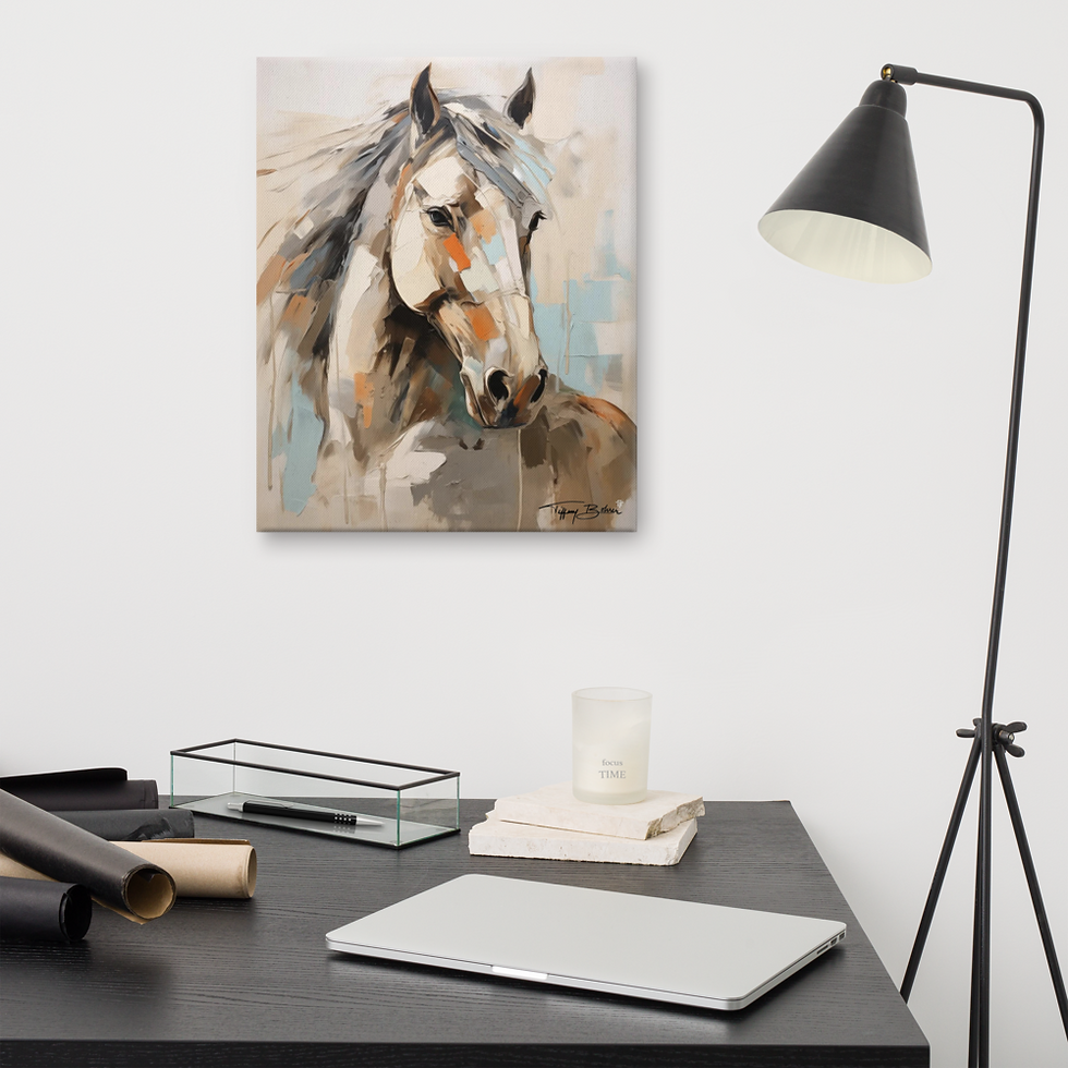 Thumbnail: Earth and Coral Horse by Tiffany Bohrer ~ Giclee Archival 16x20 Canvas