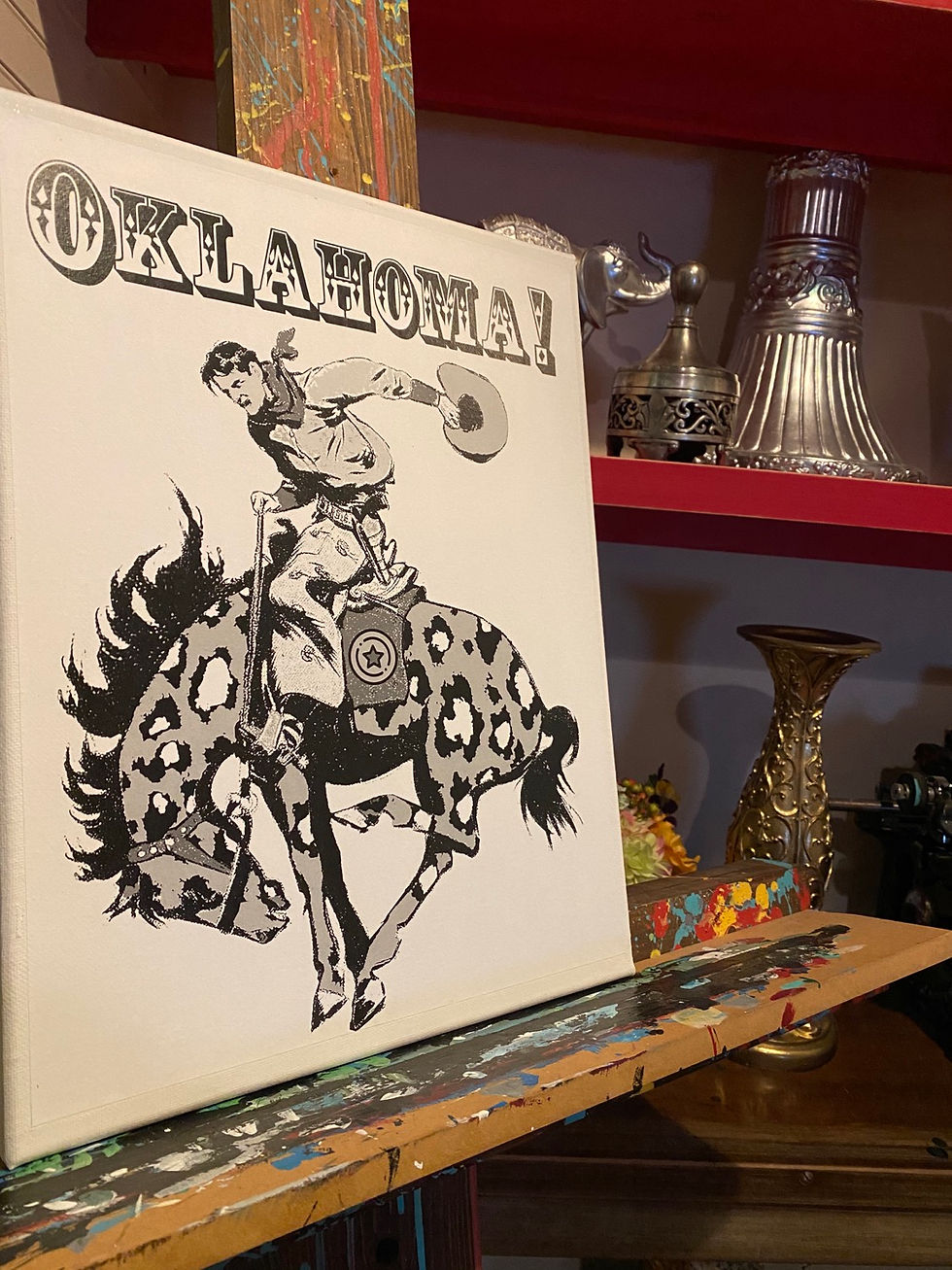 Thumbnail: DIY Line Art Oklahoma Cowboy Line Art!