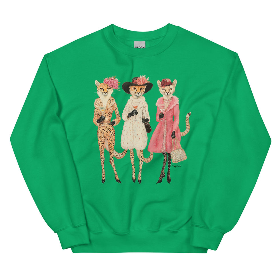Thumbnail: Cocktail Cats by Tiffany Bohrer - Unisex Sweatshirt