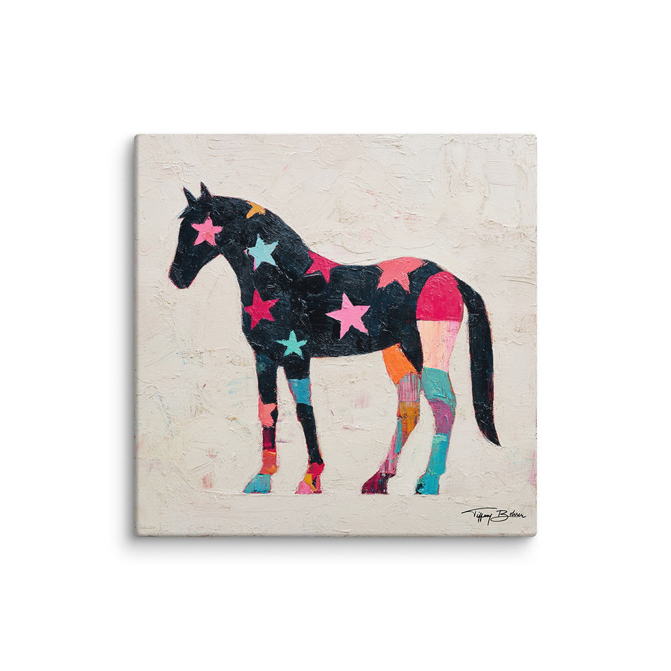 Thumbnail: Stars and Stripes Horse by Tiffany Bohrer - Archival Giclee Canvas