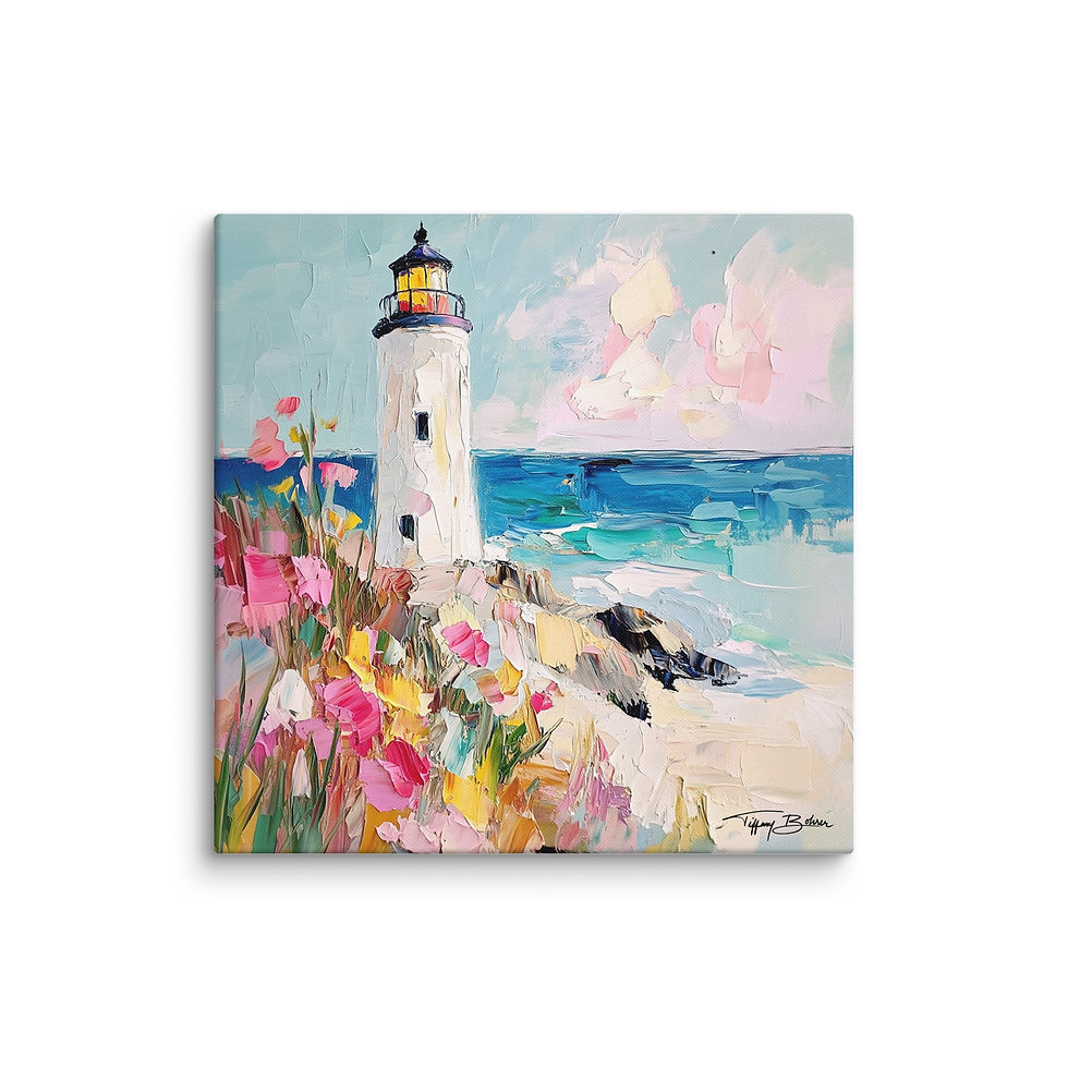 Thumbnail: "Lighthouse Keeper's Promise" by Tiffany Bohrer - Archival Canvas Multiple Sizes