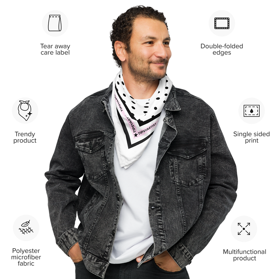 Thumbnail: Tipsy Artist Polka Dot All-over print bandana