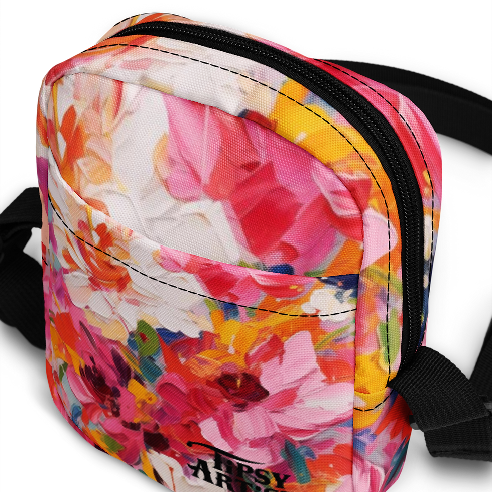 Thumbnail: Painted Floral by Tiffany Bohrer Utility crossbody bag